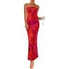 Floral Rust Red