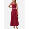 imagePRETTYGARDEN Women Two Piece Skirt Set Trendy Summer 2025 Crop Tank Top Flowy Midi Skirts Matching Ribbed Knit Casual OutfitsWine Red
