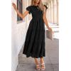imagePRETTYGARDEN Womens Floral Midi Dresses 2025 Summer Cap Sleeve Smocked Ruffle A Line Long Flowy Wedding Guest DressBlack