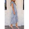 imagePRETTYGARDEN Womens Floral Midi Dresses 2025 Summer Cap Sleeve Smocked Ruffle A Line Long Flowy Wedding Guest DressGrey Blue