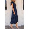 imagePRETTYGARDEN Womens Floral Midi Dresses 2025 Summer Cap Sleeve Smocked Ruffle A Line Long Flowy Wedding Guest DressNavy