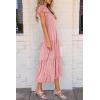 imagePRETTYGARDEN Womens Floral Midi Dresses 2025 Summer Cap Sleeve Smocked Ruffle A Line Long Flowy Wedding Guest DressPink