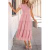 imagePRETTYGARDEN Womens Floral Midi Dresses 2025 Summer Cap Sleeve Smocked Ruffle A Line Long Flowy Wedding Guest DressPink