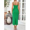 imagePRETTYGARDEN Womens Maxi Dress 2025 Summer Long Resort Wedding Guest Dresses Vacation Casual Bodycon Spaghetti Strap SundressGreen