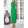 imagePRETTYGARDEN Womens Maxi Dress 2025 Summer Long Resort Wedding Guest Dresses Vacation Casual Bodycon Spaghetti Strap SundressGreen