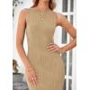 imagePRETTYGARDEN Womens Maxi Dress 2025 Summer Long Resort Wedding Guest Dresses Vacation Casual Bodycon Spaghetti Strap SundressKhaki