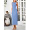 imagePRETTYGARDEN Womens Maxi Dress 2025 Summer Long Resort Wedding Guest Dresses Vacation Casual Bodycon Spaghetti Strap SundressLight Blue
