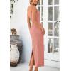 imagePRETTYGARDEN Womens Maxi Dress 2025 Summer Long Resort Wedding Guest Dresses Vacation Casual Bodycon Spaghetti Strap SundressPink
