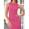imagePRETTYGARDEN Womens Maxi Dress 2025 Summer Long Resort Wedding Guest Dresses Vacation Casual Bodycon Spaghetti Strap SundressRose Red