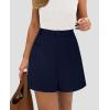 imagePRETTYGARDEN Shorts for Women Trendy 2025 Summer Elastic High Waisted Wide Leg Business Casual Dressy Shorts with PocketsBlue