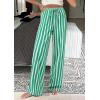 imagePRETTYGARDEN Women Striped Pants 2025 Summer Casual Trendy Lightweight Wide Leg Drawstring Lounge Pajama Trouser with PocketsStriped Grey Blue Green