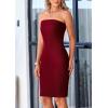 imagePRETTYGARDEN Womens Summer Mini Tube Dress Strapless Off Shoulder Sleeveless Bodycon Ribbed Night Out Short Party DressesWine Red