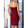 imagePRETTYGARDEN Womens Summer Mini Tube Dress Strapless Off Shoulder Sleeveless Bodycon Ribbed Night Out Short Party DressesWine Red