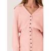 imagePRETTYGARDEN Sweater Dresses for Women 2025 Trendy Long Sleeve Button Down Short Spring DressPink