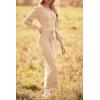 imagePRETTYGARDEN Womens Fall Knit Pullover Sweater Dress Elegant Long Lantern Sleeve V Neck Winter Maxi Bodycon DressesApricot