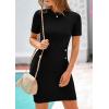 imagePRETTYGARDEN Womens Summer Knit Bodycon Dresses 2025 Spring Work Business Casual Short Sleeve Crewneck Elegant Formal DressBlack