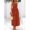imagePRETTYGARDEN Womens Summer Sleeveless Midi Dress Scoop Neck Tank Top Smocked A Line Tiered Beach Flowy Long DressesBrick Red