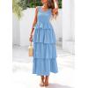 imagePRETTYGARDEN Womens Summer Sleeveless Midi Dress Scoop Neck Tank Top Smocked A Line Tiered Beach Flowy Long DressesLight Blue