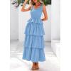 imagePRETTYGARDEN Womens Summer Sleeveless Midi Dress Scoop Neck Tank Top Smocked A Line Tiered Beach Flowy Long DressesLight Blue
