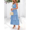 imagePRETTYGARDEN Womens Summer Sleeveless Midi Dress Scoop Neck Tank Top Smocked A Line Tiered Beach Flowy Long DressesLight Blue