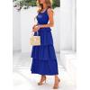 imagePRETTYGARDEN Womens Summer Sleeveless Midi Dress Scoop Neck Tank Top Smocked A Line Tiered Beach Flowy Long DressesRoyal Blue