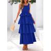 imagePRETTYGARDEN Womens Summer Sleeveless Midi Dress Scoop Neck Tank Top Smocked A Line Tiered Beach Flowy Long DressesRoyal Blue