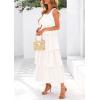 imagePRETTYGARDEN Womens Summer Sleeveless Midi Dress Scoop Neck Tank Top Smocked A Line Tiered Beach Flowy Long DressesWhite
