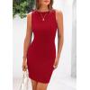 imagePRETTYGARDEN Summer Dresses for Women 2025 Sleeveless Bodycon Mini Sundress Casual Short Wedding Guest DressRed