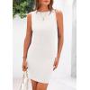 imagePRETTYGARDEN Summer Dresses for Women 2025 Sleeveless Bodycon Mini Sundress Casual Short Wedding Guest DressWhite