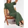 imagePRETTYGARDEN Womens Eyelet Cover Up Dress 2025 Summer Vacation Resort Maxi Dresses Beach Short Sleeve Hollow Out SundressArmy Green