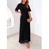 imagePRETTYGARDEN Womens Eyelet Cover Up Dress 2025 Summer Vacation Resort Maxi Dresses Beach Short Sleeve Hollow Out SundressBlack