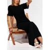 imagePRETTYGARDEN Womens Eyelet Cover Up Dress 2025 Summer Vacation Resort Maxi Dresses Beach Short Sleeve Hollow Out SundressBlack