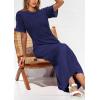 imagePRETTYGARDEN Womens Eyelet Cover Up Dress 2025 Summer Vacation Resort Maxi Dresses Beach Short Sleeve Hollow Out SundressNavy