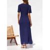 imagePRETTYGARDEN Womens Eyelet Cover Up Dress 2025 Summer Vacation Resort Maxi Dresses Beach Short Sleeve Hollow Out SundressNavy