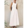 imagePRETTYGARDEN Womens Maxi Sundress Casual Summer 2025 Sleeveless Asymmetrical Drop Waist Patchwork Long Flowy Tank DressesBeige White