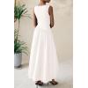 imagePRETTYGARDEN Womens Maxi Sundress Casual Summer 2025 Sleeveless Asymmetrical Drop Waist Patchwork Long Flowy Tank DressesBeige White