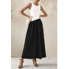 imagePRETTYGARDEN Womens Maxi Sundress Casual Summer 2025 Sleeveless Asymmetrical Drop Waist Patchwork Long Flowy Tank DressesBlack White