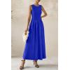 imagePRETTYGARDEN Womens Maxi Sundress Casual Summer 2025 Sleeveless Asymmetrical Drop Waist Patchwork Long Flowy Tank DressesBlue