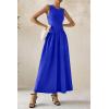 imagePRETTYGARDEN Womens Maxi Sundress Casual Summer 2025 Sleeveless Asymmetrical Drop Waist Patchwork Long Flowy Tank DressesBlue