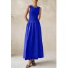imagePRETTYGARDEN Womens Maxi Sundress Casual Summer 2025 Sleeveless Asymmetrical Drop Waist Patchwork Long Flowy Tank DressesBlue