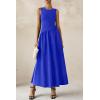 imagePRETTYGARDEN Womens Maxi Sundress Casual Summer 2025 Sleeveless Asymmetrical Drop Waist Patchwork Long Flowy Tank DressesBlue
