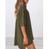 imagePRETTYGARDEN Womens Two Piece Lounge Set 2025 Summer Casual Oversized Shirts Biker Shorts Matching Airport Travel OutfitArmy Green