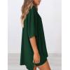 imagePRETTYGARDEN Womens Two Piece Lounge Set 2025 Summer Casual Oversized Shirts Biker Shorts Matching Airport Travel OutfitDark Green
