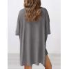 imagePRETTYGARDEN Womens Two Piece Lounge Set 2025 Summer Casual Oversized Shirts Biker Shorts Matching Airport Travel OutfitDark Grey