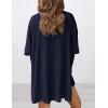 imagePRETTYGARDEN Womens Two Piece Lounge Set 2025 Summer Casual Oversized Shirts Biker Shorts Matching Airport Travel OutfitNavy