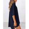 imagePRETTYGARDEN Womens Two Piece Lounge Set 2025 Summer Casual Oversized Shirts Biker Shorts Matching Airport Travel OutfitNavy