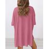 imagePRETTYGARDEN Womens Two Piece Lounge Set 2025 Summer Casual Oversized Shirts Biker Shorts Matching Airport Travel OutfitPink
