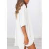 imagePRETTYGARDEN Womens Two Piece Lounge Set 2025 Summer Casual Oversized Shirts Biker Shorts Matching Airport Travel OutfitWhite
