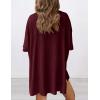 imagePRETTYGARDEN Womens Two Piece Lounge Set 2025 Summer Casual Oversized Shirts Biker Shorts Matching Airport Travel OutfitWine Red
