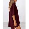 imagePRETTYGARDEN Womens Two Piece Lounge Set 2025 Summer Casual Oversized Shirts Biker Shorts Matching Airport Travel OutfitWine Red